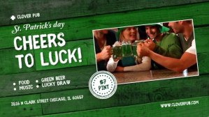 St. Patrick's Day Bar Digital Signage Digitalt display (16:9) template