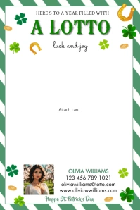 St. Patrick's Day Cards Real Estate - lotto Banner 4' × 6' template