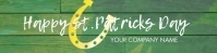 St. Patrick's Day Clover Banner Spanduk 2' × 8' template