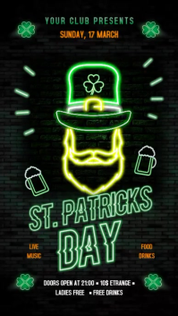 St. Patrick's Day Pantalla Digital (9:16) template