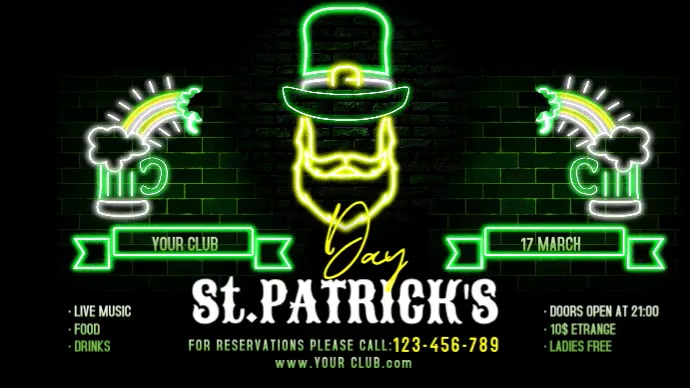 St. Patrick's Day Digital Display (16:9) template