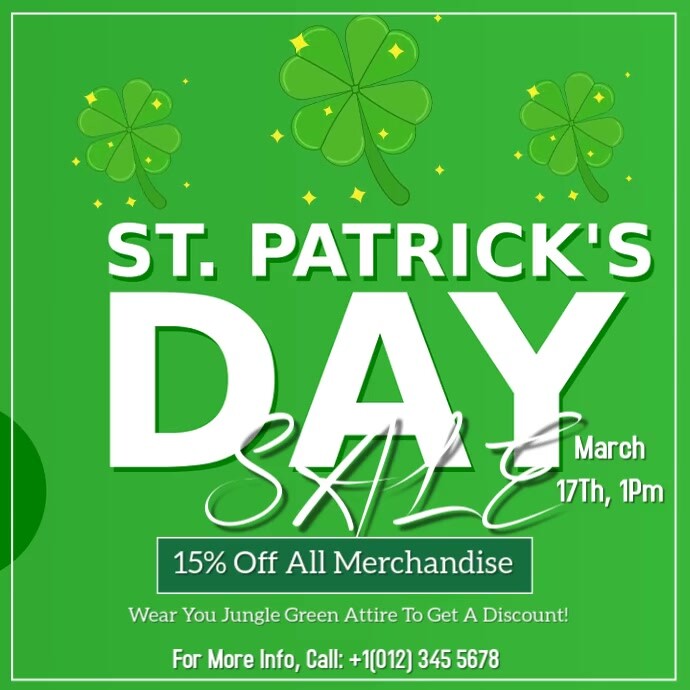 St. Patrick's Day Instagram Post template