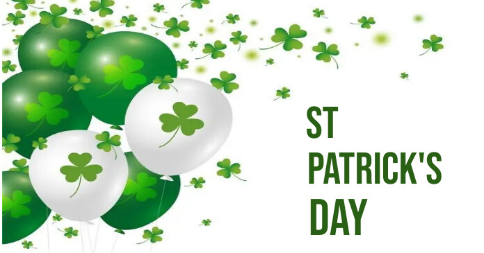 St. Patrick's Day delt Facebook-billede template