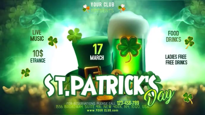 St. Patrick's Day Umbukiso Wedijithali (16:9) template