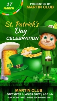 St. Patrick's Day digital display template