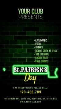St. Patrick's Day Display Pantalla Digital (9:16) template
