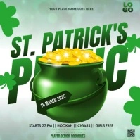 St. Patrick's day event square design template โพสต์บน Instagram