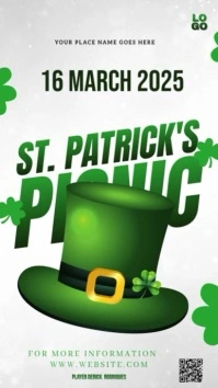 St. Patrick's day event STORY design template, Instagram na Kuwento