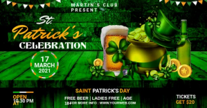 St. Patrick's Day Facebook ads Facebook-Anzeige template