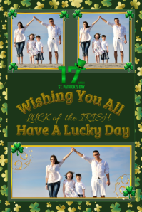 St. Patrick's Day Family Celebration Poster template