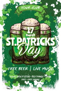 St. Patrick's Day Flyer Banner 4' × 6' template