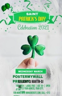 St. Patrick's Day Flyer Template Half Page Wide