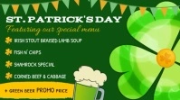 St. Patrick's Day Green Menu Landscape Digital Display Video template