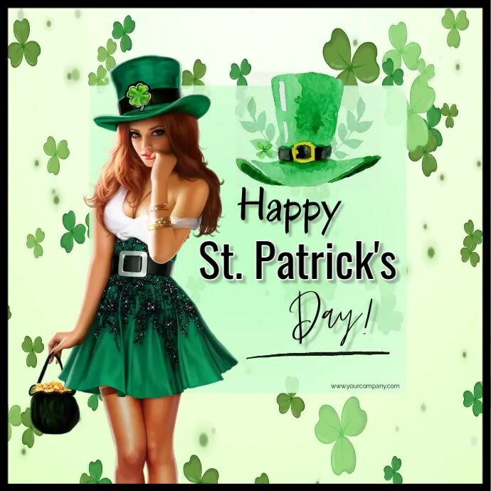 st. patrick's day instagram post template
