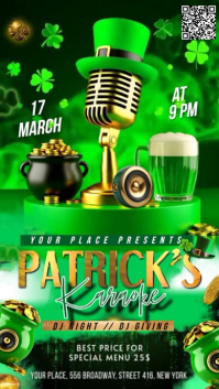 St. Patrick's Day Karaoke Night Historia de Instagram template
