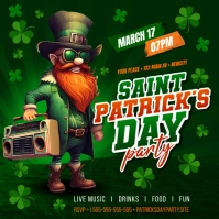 St. Patrick's Day Party Banner Instagram Post template