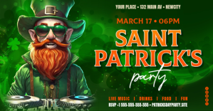St. Patrick's Day Party Banner Facebook Shared Image template