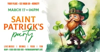 St. Patrick's Day Party Banner Image partagée Facebook template