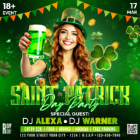 St. Patrick's Day Party Quadrato (1:1) template