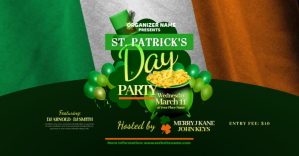 St. Patrick's Day Party Facebook Shared Image template