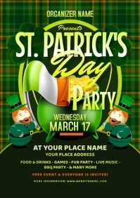 St. Patrick's Day Party Flyer A4 template