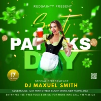 St. Patrick's Day party flyer Instagram 帖子 template