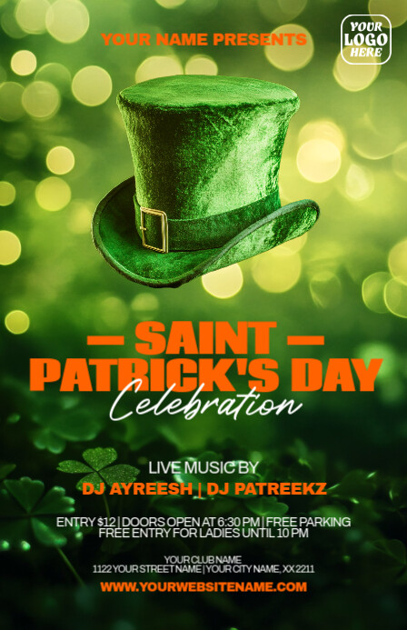 St. Patrick's Day Party Flyer Template | PosterMyWall