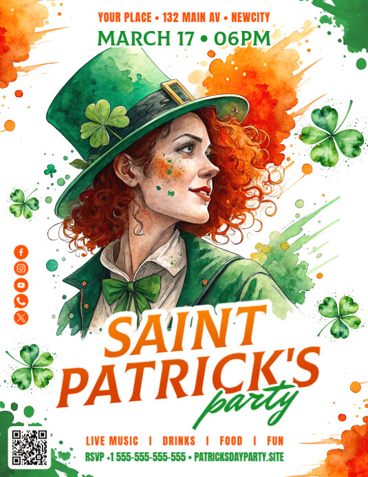 St. Patrick's Day Party Flyer template