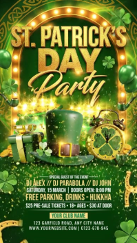 St. Patrick's Day Party  Instagram Story template