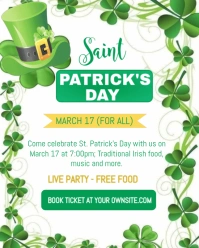St. Patrick's Day Party Invitation Flyer Instagram Portrait template