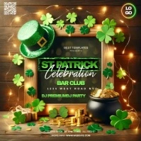 st. Patrick's day party template video สี่เหลี่ยมจัตุรัส (1:1)