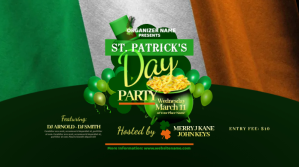 St. Patrick's Day Party Twitter Post template