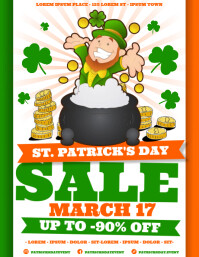 ST. PATRICK'S DAY SALE FLYER Volante (Carta US) template