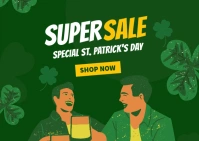 St. Patrick's Day Sale Postcard ไปรษณียบัตร template
