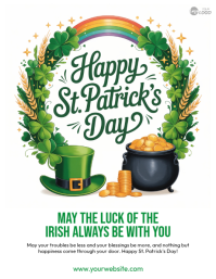 St. Patrick's Day Wish Template Iflaya (Incwadi ye-US)