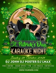 St. Patrick's Karaoke night Flyer (US-Letter) template