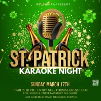 St. Patrick's karaoke Night Quadrado (1:1) template