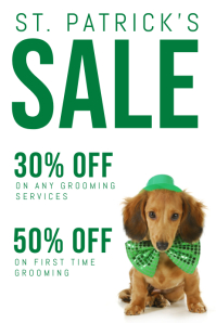 St. Patrick's Sale Poster template