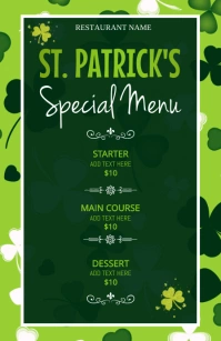 St. Patrick's Template Wide Setengah Halaman