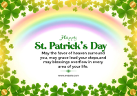 St. Patrick’s Day Green Clover Border Background – A4 Printable March 17 Celebration Template