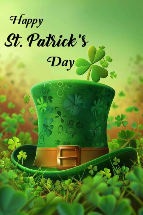 ST. Patrick’s day template 2025 Plakkaat