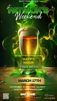 St. Patrick's day bar ad design template (2) Instagram-verhaal
