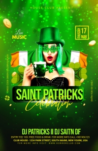 St. Patrick's Day Celebration Half Page Wide template