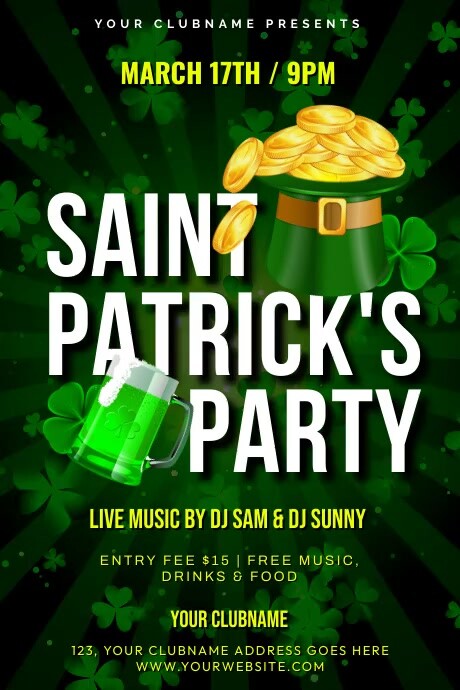 St. Patrick's Day Plakat template