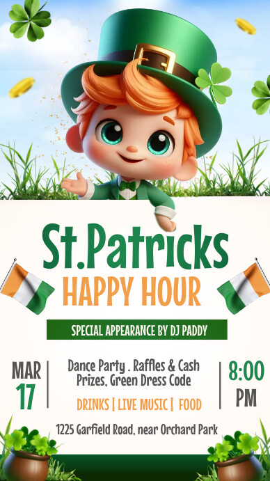 st. patrick's day Instagram Story template