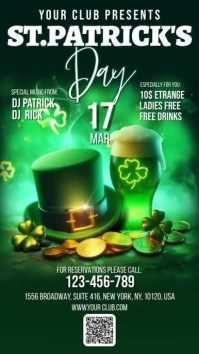 St. Patrick's Day Digital na Display (9:16) template