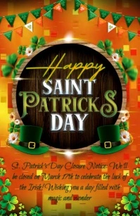 st. patrick's day Media Página Ancho template