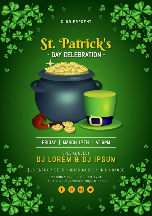 st. patrick's day Template | PosterMyWall