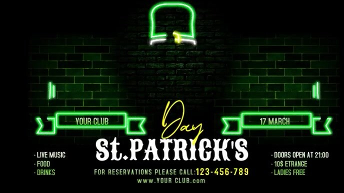 St. Patrick's Day Digital Display (16:9) template