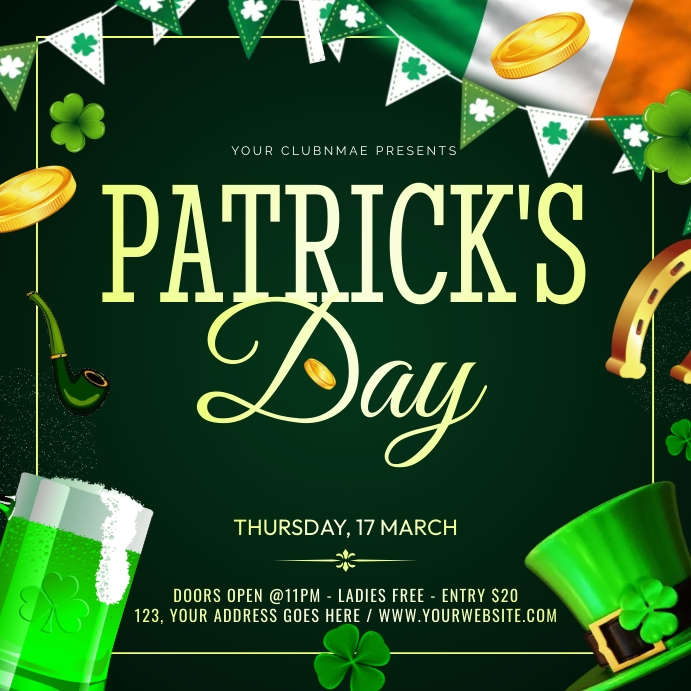 St. Patrick's Day Instagram Post template